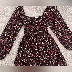 Black floral dress size XS